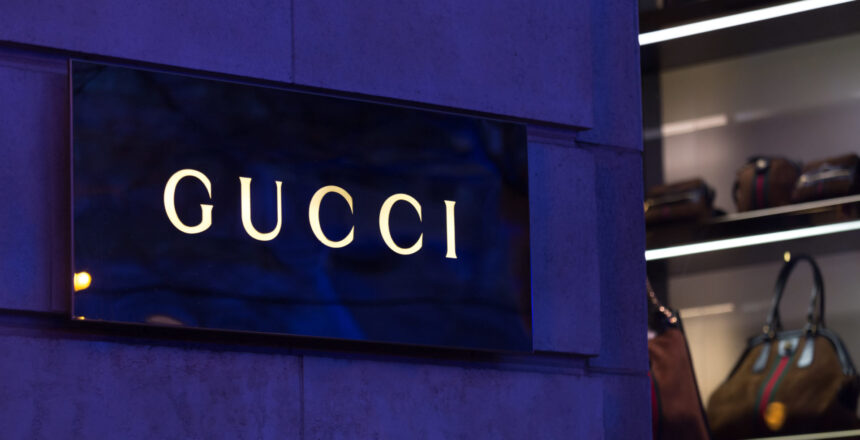 brussels, brussels/belgium - 13 12 18: gucci store sign in brussels belgium