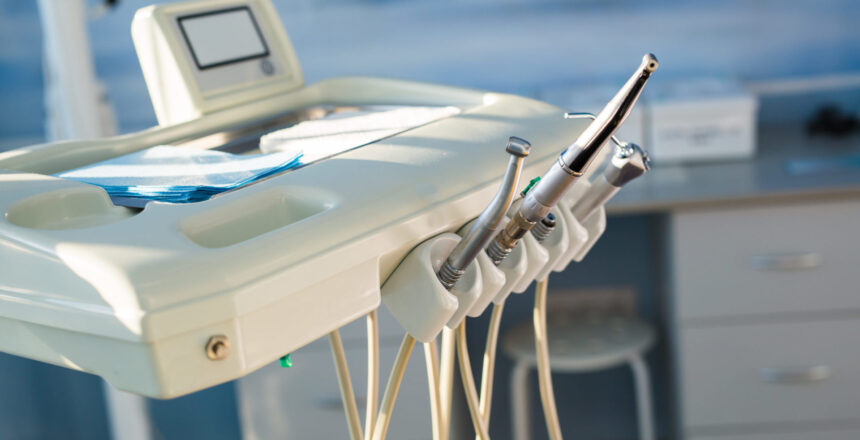 Professional equipment used in a dentist clinic.